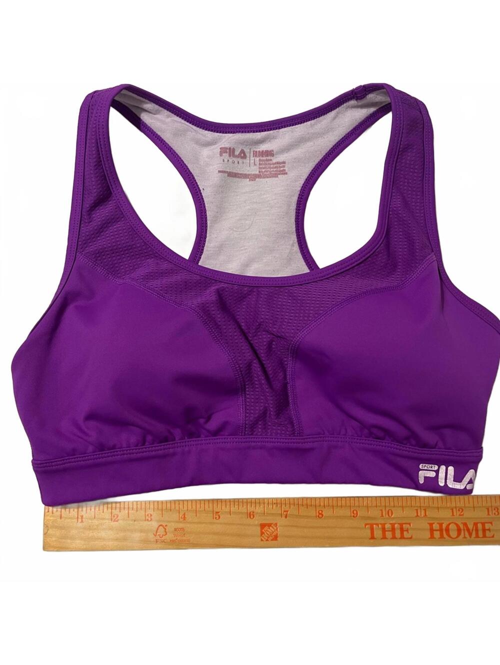 Fila Purple Performance Sports Bra Athletic Workout Activewear
